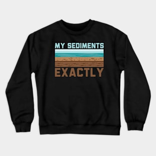 My Sediments Exactly - Funny Geologist Geology Crewneck Sweatshirt